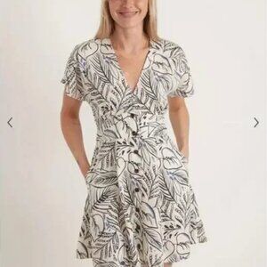 Marine Layer Camila Sun Dress - Black and white floral - S